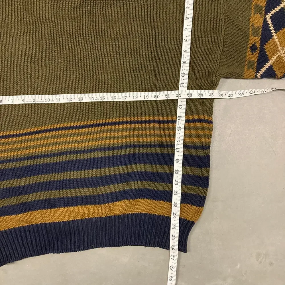vintage y2k patterned structure sweater